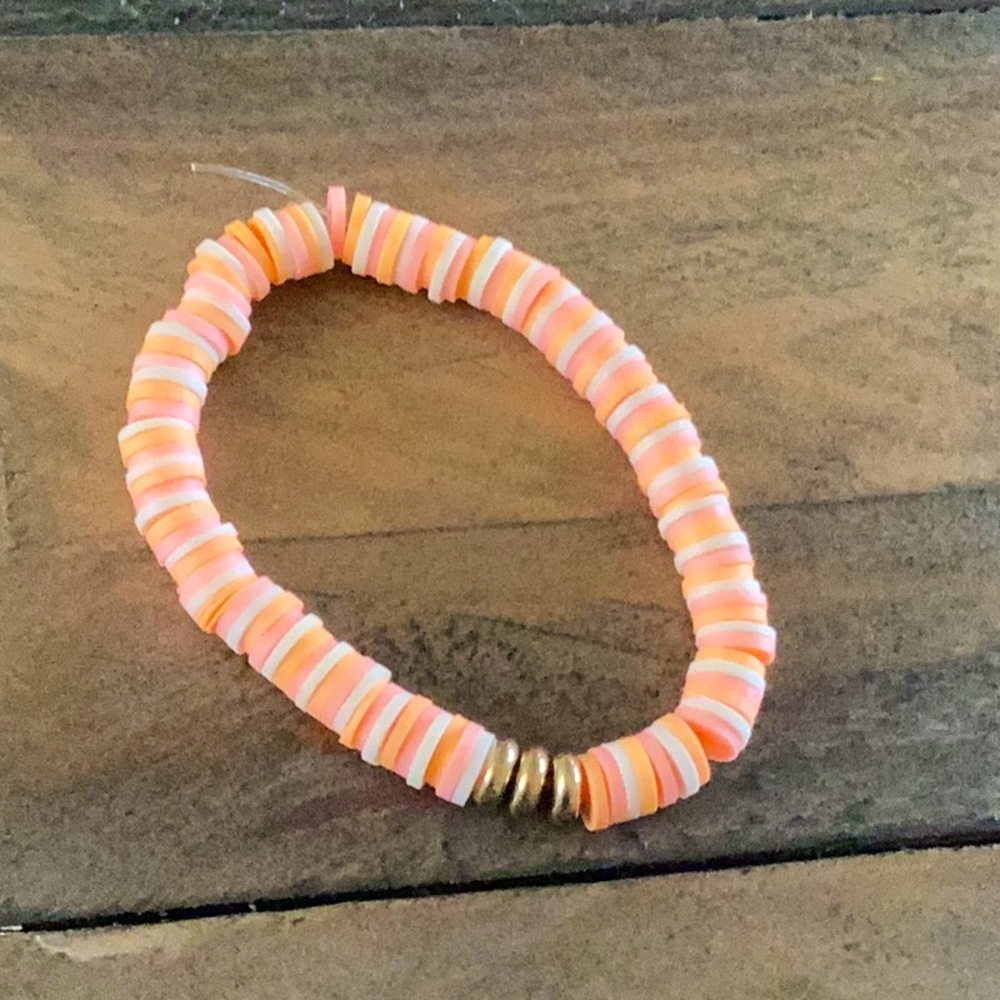 clay bead bracelet